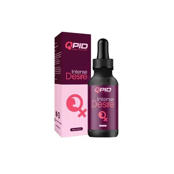 QPID Intense Desire — botol 30ml dan kotak